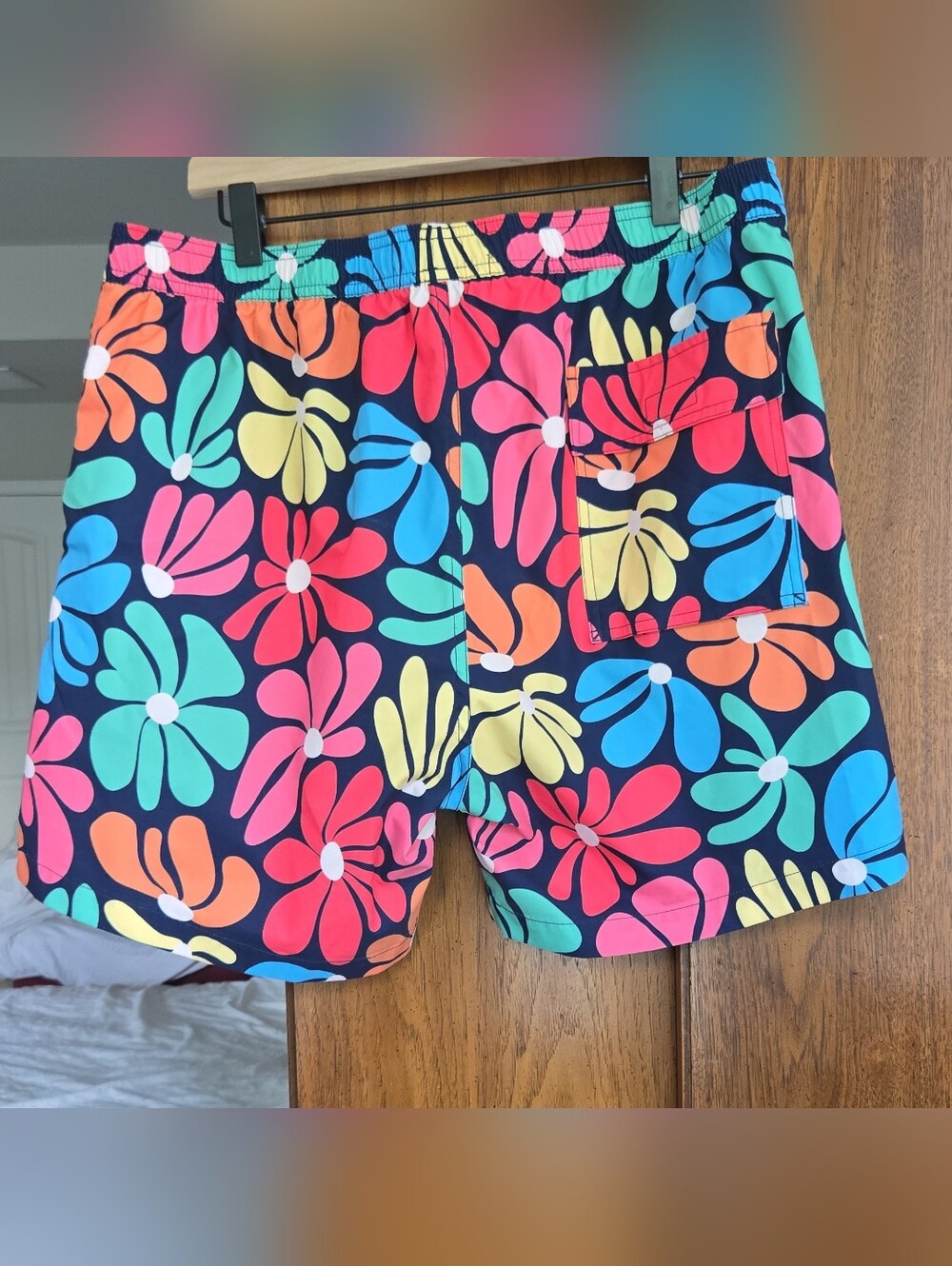 Psycho Bunny Floral Multicolor Men’s Elastic-Waist Swin Trunks